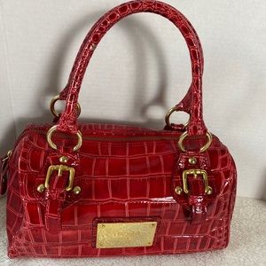 IPONTI Firenze Italian Red Croc Vegan Leather Handbag
